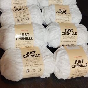 6 SKEINS PREMIER YARN JUST CHENILLE CHUNKY YARN BUNDLE